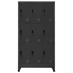 vidaXL Schließfachschrank Anthrazit 90x45x180 cm Stahl