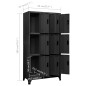 vidaXL Schließfachschrank Anthrazit 90x45x180 cm Stahl vidaXL Schließfachschrank Anthrazit 90x45x180 cm Stahl