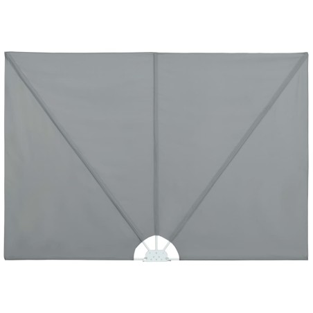 vidaXL Faltbarer Terrassen-Seitenfächer Grau 240 × 160 cm