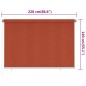 vidaXL Außenrollo 220 x 140 cm Terrakotta HDPE vidaXL Außenrollo 220 x 140 cm Terrakotta HDPE