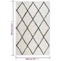 vidaXL Teppich Shaggy Hochflor Schwarz und Creme 200x290 cm vidaXL Teppich Shaggy Hochflor Schwarz und Creme 200x290 cm