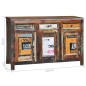 vidaXL Anrichte Altholz Massivholz Vintage mit 3 Schubladen & 3 Türen vidaXL Anrichte Altholz Massivholz Vintage mit 3 Schubladen & 3 Türen