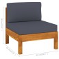 10-tlg. Garten-Lounge-Set mit Dunkelgrauen Auflagen Akazienholz 10-tlg. Garten-Lounge-Set mit Dunkelgrauen Auflagen Akazienholz