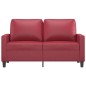 vidaXL 2-Sitzer-Sofa Weinrot 120 cm Kunstleder vidaXL 2-Sitzer-Sofa Weinrot 120 cm Kunstleder