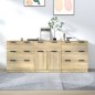 vidaXL 3-tlg. Sideboard Sonoma Eiche-Optik Holzwerkstoff vidaXL 3-tlg. Sideboard Sonoma Eiche-Optik Holzwerkstoff