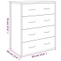 vidaXL Kommode mit 4 Schubladen 60x30,5x71 cm Betongrau vidaXL Kommode mit 4 Schubladen 60x30,5x71 cm Betongrau