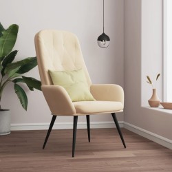 vidaXL Relaxsessel Cremeweiß Samt
