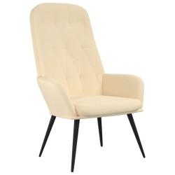 vidaXL Relaxsessel Cremeweiß Samt