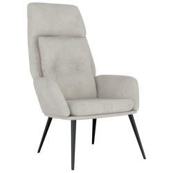 vidaXL Relaxsessel Hellgrau Wildleder-Optik