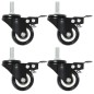 vidaXL Lenkrollen mit Bremsen 4 Stk. 50 mm vidaXL Lenkrollen mit Bremsen 4 Stk. 50 mm