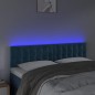 vidaXL LED Kopfteil Dunkelblau 144x5x78/88 cm Samt