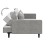 vidaXL Schlafsofa 2-Sitzer mit 2 Kissen Hellgrau Samt vidaXL Schlafsofa 2-Sitzer mit 2 Kissen Hellgrau Samt