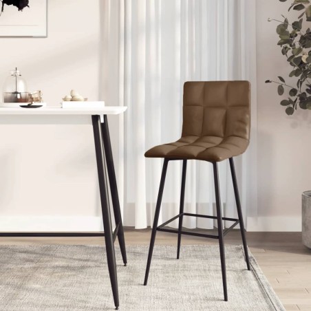 vidaXL Barhocker Dunkelbraun Kunstleder