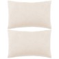 vidaXL Kissen 2 Stk. Velours 40x60 cm Cremeweiß vidaXL Kissen 2 Stk. Velours 40x60 cm Cremeweiß