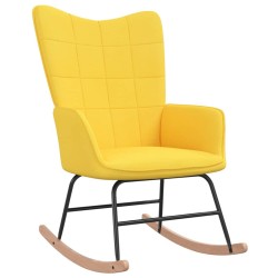 vidaXL Schaukelstuhl Senfgelb Stoff