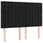 vidaXL Bettgestell mit Kopfteil Schwarz 140x200 cm Samt vidaXL Bettgestell mit Kopfteil Schwarz 140x200 cm Samt