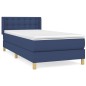 vidaXL Boxspringbett mit Matratze Blau 90x190 cm Stoff vidaXL Boxspringbett mit Matratze Blau 90x190 cm Stoff