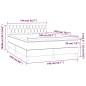 vidaXL Boxspringbett mit Matratze & LED Dunkelbraun 140x200 cm Stoff vidaXL Boxspringbett mit Matratze & LED Dunkelbraun 140x200 cm Stoff