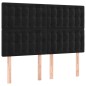 vidaXL Boxspringbett mit Matratze Schwarz 140x190 cm Samt vidaXL Boxspringbett mit Matratze Schwarz 140x190 cm Samt