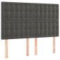 vidaXL Boxspringbett mit Matratze Dunkelgrau 140x200 cm Samt vidaXL Boxspringbett mit Matratze Dunkelgrau 140x200 cm Samt