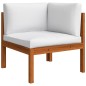 6-tlg. Garten-Lounge-Set mit Kissen Cremeweiß Massivholz Akazie 6-tlg. Garten-Lounge-Set mit Kissen Cremeweiß Massivholz Akazie
