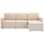 vidaXL Modulares 3-Sitzer-Schlafsofa Creme Stoff vidaXL Modulares 3-Sitzer-Schlafsofa Creme Stoff