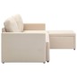 vidaXL Modulares 3-Sitzer-Schlafsofa Creme Stoff vidaXL Modulares 3-Sitzer-Schlafsofa Creme Stoff