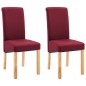 vidaXL Esszimmerstühle 2 Stk. Rot Stoff vidaXL Esszimmerstühle 2 Stk. Rot Stoff