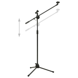 vidaXL Stativ-Mikrofonständer mit Dual Clip-Halterung