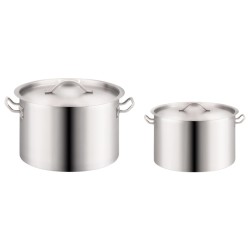 vidaXL 2-tlg. Kochtopf-Set 44/24 L Edelstahl
