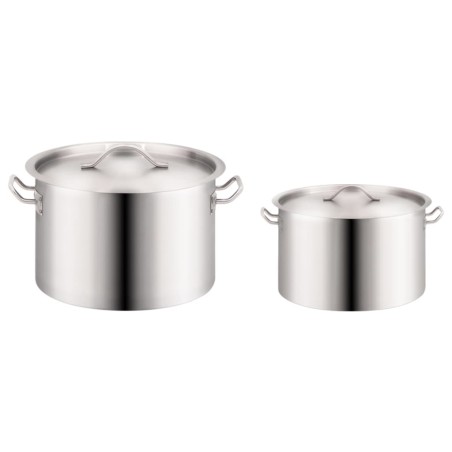 vidaXL 2-tlg. Kochtopf-Set 44/24 L Edelstahl