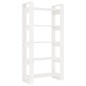 vidaXL Bücherregal/Raumteiler Weiß 80x35x160 cm Massivholz vidaXL Bücherregal/Raumteiler Weiß 80x35x160 cm Massivholz