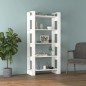vidaXL Bücherregal/Raumteiler Weiß 80x35x160 cm Massivholz vidaXL Bücherregal/Raumteiler Weiß 80x35x160 cm Massivholz