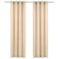 vidaXL Vorhänge mit Metallösen 2 Stk. Baumwolle 140 x 245 cm Beige vidaXL Vorhänge mit Metallösen 2 Stk. Baumwolle 140 x 245 cm Beige