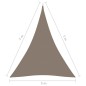 vidaXL Sonnensegel Oxford-Gewebe Dreieckig 5x7x7 m Taupe