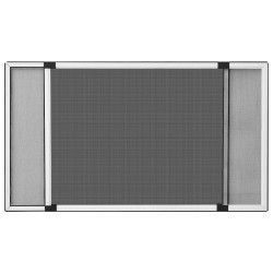 vidaXL Teleskop-Fliegengitter für Fenster Weiß (100-193)x75 cm