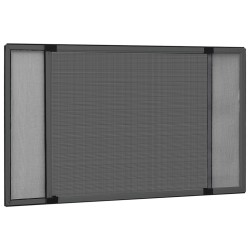 vidaXL Teleskop-Fliegengitter für Fenster Anthrazit (100-193)x75 cm
