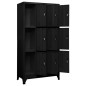 vidaXL Schließfachschrank Schwarz 90x45x180 cm Stahl vidaXL Schließfachschrank Schwarz 90x45x180 cm Stahl