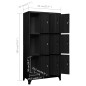 vidaXL Schließfachschrank Schwarz 90x45x180 cm Stahl vidaXL Schließfachschrank Schwarz 90x45x180 cm Stahl