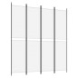 vidaXL 4-tlg. Paravent Weiß 200x220 cm Stoff vidaXL 4-tlg. Paravent Weiß 200x220 cm Stoff
