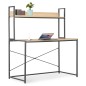 vidaXL Computertisch Schwarz und Eiche 120x60x138 cm vidaXL Computertisch Schwarz und Eiche 120x60x138 cm