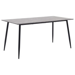 vidaXL Esstisch Grau 140x70x75 cm MDF