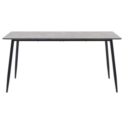 vidaXL Esstisch Grau 140x70x75 cm MDF