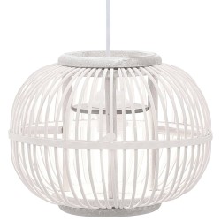 vidaXL Pendelleuchte Weiß Weide 40W 30×22 cm Globus E27