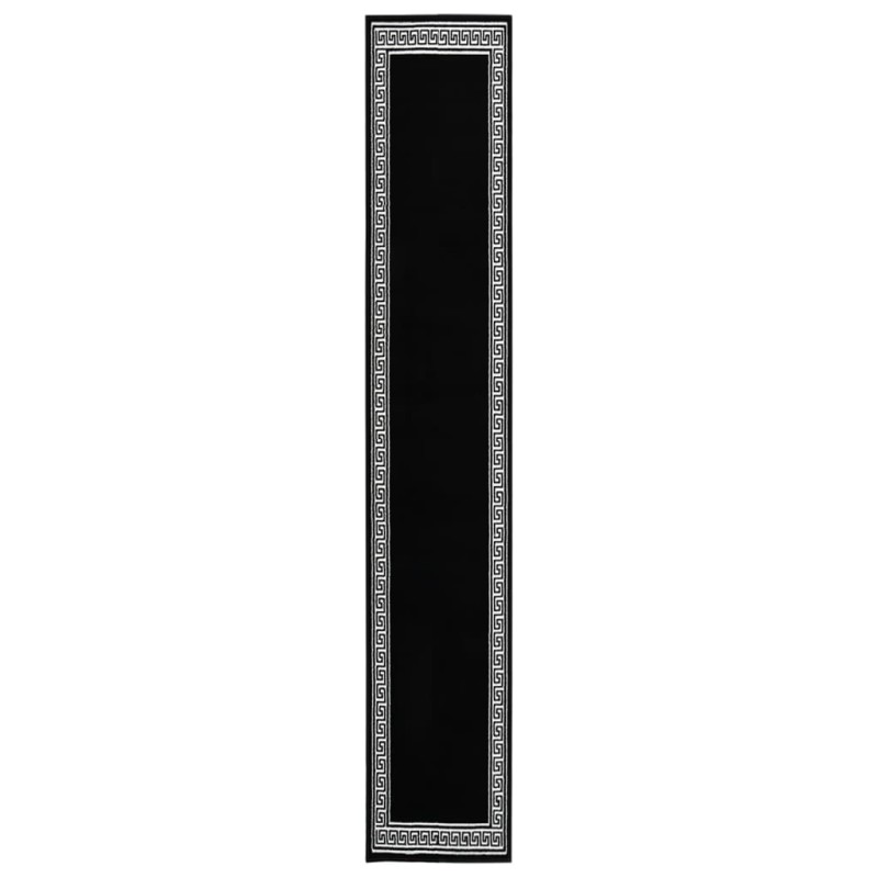 vidaXL Teppichläufer BCF Schwarz mit Motiv 60x500 cm vidaXL Teppichläufer BCF Schwarz mit Motiv 60x500 cm