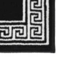 vidaXL Teppichläufer BCF Schwarz mit Motiv 60x500 cm