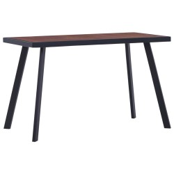 vidaXL Esstisch Dunkles Holz und Schwarz 120x60x75 cm MDF