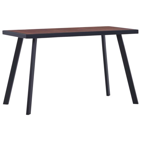 vidaXL Esstisch Dunkles Holz und Schwarz 120x60x75 cm MDF