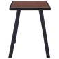 vidaXL Esstisch Dunkles Holz und Schwarz 120x60x75 cm MDF vidaXL Esstisch Dunkles Holz und Schwarz 120x60x75 cm MDF