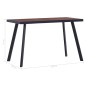vidaXL Esstisch Dunkles Holz und Schwarz 120x60x75 cm MDF vidaXL Esstisch Dunkles Holz und Schwarz 120x60x75 cm MDF